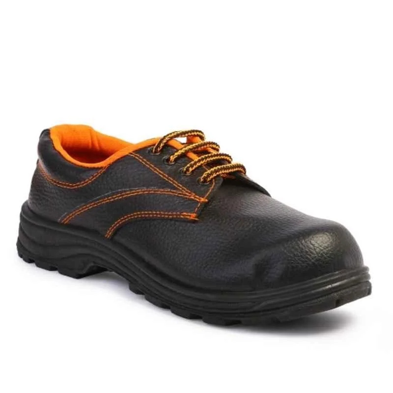 JCB Excavator Black Steel Toe Work Safety Shoes Size 7 KAVACH